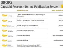 Tablet Screenshot of drops.dagstuhl.de